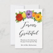 Carte De Remerciements Mariage au jardin fleuri de citrus (Devant)