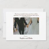 Carte De Remerciements Mariage aurora céleste boréale aurora (Dos)