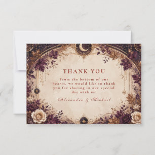 Carte De Remerciements Mariage Automnal Enchanté sous les Étoiles
