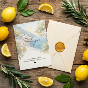 Carte De Remerciements Mariage aux Citrons de la Côte d'Amalfi