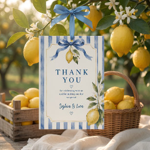 Carte De Remerciements Mariage aux Citrons Italiens