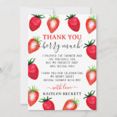 Carte De Remerciements Mariage aux fraises Fête de mariage (Devant)