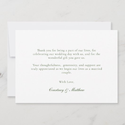 Carte De Remerciements Mariage aux Hydrangeas Bleus (Dos)