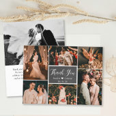 Carte De Remerciements Mariage avec un collage de plusieurs photos sur un