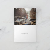 Carte de remerciements mariage avec verdure Turquo (Intérieur)