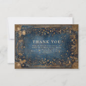 Carte De Remerciements Mariage baroque céleste de minuit (Devant)