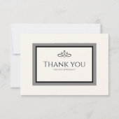 Carte de remerciements mariage blanc (Devant)