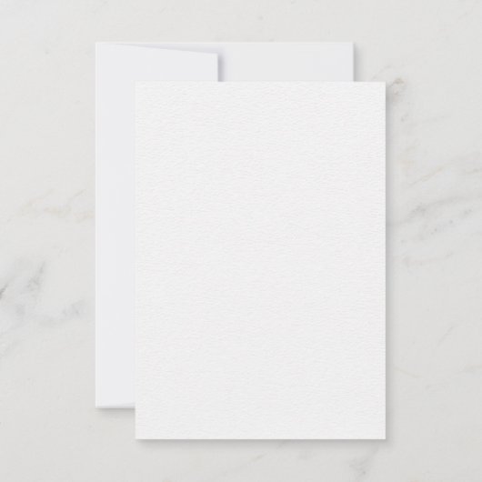 Carte De Remerciements Mariage blanc en papier détaché à la main simple (Dos)