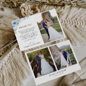 Carte de remerciements Mariage bleu