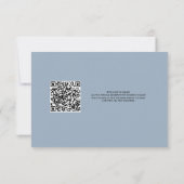 Carte de remerciements Mariage bleu clair avec cod (Dos)
