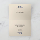 Carte De Remerciements Mariage bleu et blanc d'hiver (Intérieur)