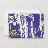 Carte de remerciements Mariage bleu et jaune (Dos)