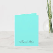 Carte De Remerciements mariage bleu turquoise aqua œuf de robin (Devant)