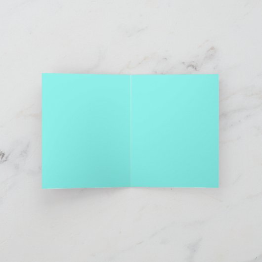 Carte De Remerciements mariage bleu turquoise aqua œuf de robin (Intérieur)