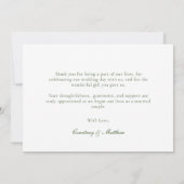 Carte De Remerciements Mariage Blue Hydrangeas (Dos)