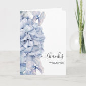 Carte De Remerciements Mariage Blue Hydrangeas (Devant)