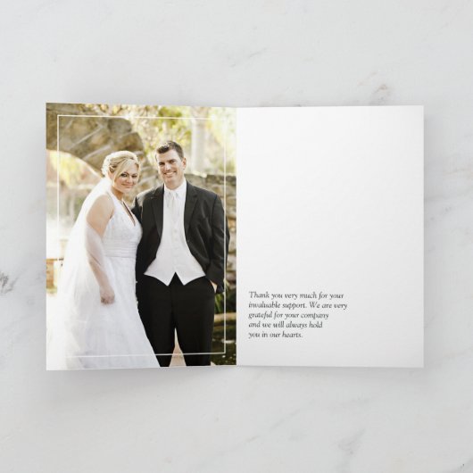 Carte De Remerciements Mariage Blue Hydrangeas (Intérieur)