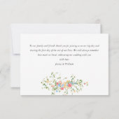 Carte De Remerciements Mariage Bohème Fleur sauvage de Meadow (Dos)