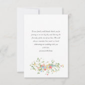 Carte De Remerciements Mariage Bohème Fleur sauvage de Meadow (Dos)