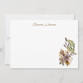 Carte De Remerciements Mariage Bohème Rustique Nature Botanique sur Mesur (Devant)