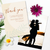 Carte De Remerciements Mariage boho d'automne minimal