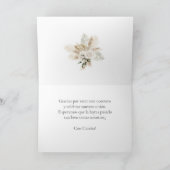 Carte de remerciements Mariage Boho espagnol (Intérieur)