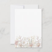 Carte De Remerciements Mariage Boho Fleur sauvage simple (Dos)