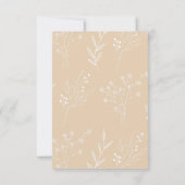 Carte De Remerciements Mariage Boho Floral Blanc Beige Corner (Dos)