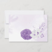 Carte De Remerciements mariage botanique blanc romantique violet (Dos)