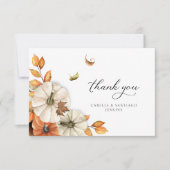 Carte De Remerciements Mariage botanique d'automne (Devant)