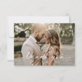 Carte De Remerciements Mariage botanique rustique simple (Devant)