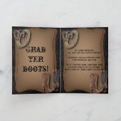 Carte De Remerciements mariage bottes de cowboy western se marier (Intérieur)