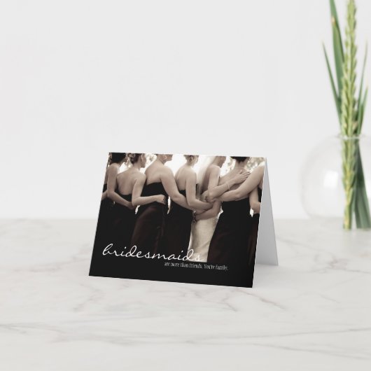 Carte de remerciements Mariage Bridesmaid (Devant)