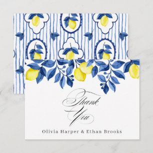 Carte De Remerciements Mariage Brunch au Citron