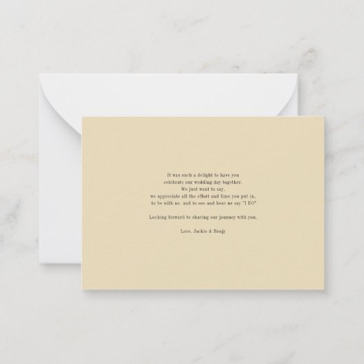 Carte de remerciements Mariage Budget Sunflower Eu (Dos)