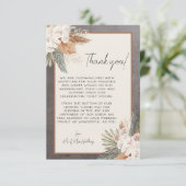 Carte de remerciements Mariage Burange et Sage Gre (Debout devant)