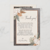 Carte de remerciements Mariage Burange et Sage Gre (Devant / Derrière)