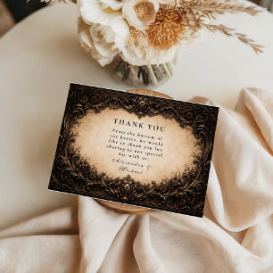 Carte De Remerciements Mariage Cadre Gothique Baroque