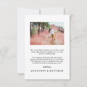 Carte De Remerciements Mariage campagnard rustique | Chaîne de lumières (Dos)