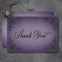 Mariage cardiaque gothique noir et violet