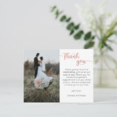 Carte de remerciements mariage, carte postale de s (Debout devant)