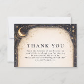Carte De Remerciements Mariage céleste sombre (Devant)