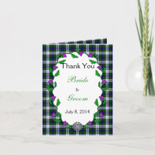 Carte De Remerciements Mariage celtique de mode Black Watch remerciements
