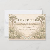 Carte De Remerciements Mariage Champêtre au Désert (Devant)