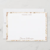 Carte De Remerciements Mariage Champêtre Bohème Fleurs Floral (Devant)