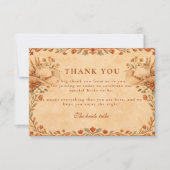 Carte De Remerciements Mariage champêtre de cowgirl (Devant)