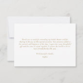 Carte De Remerciements Mariage Champêtre Rose Pâle Floral (Dos)