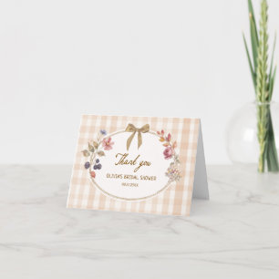 Carte De Remerciements Mariage champêtre 'Tombez amoureux'  Shower nuptia