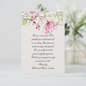 carte de remerciements Mariage "Cherry Tree" (Debout devant)