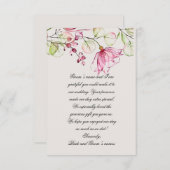 carte de remerciements Mariage "Cherry Tree" (Devant / Derrière)